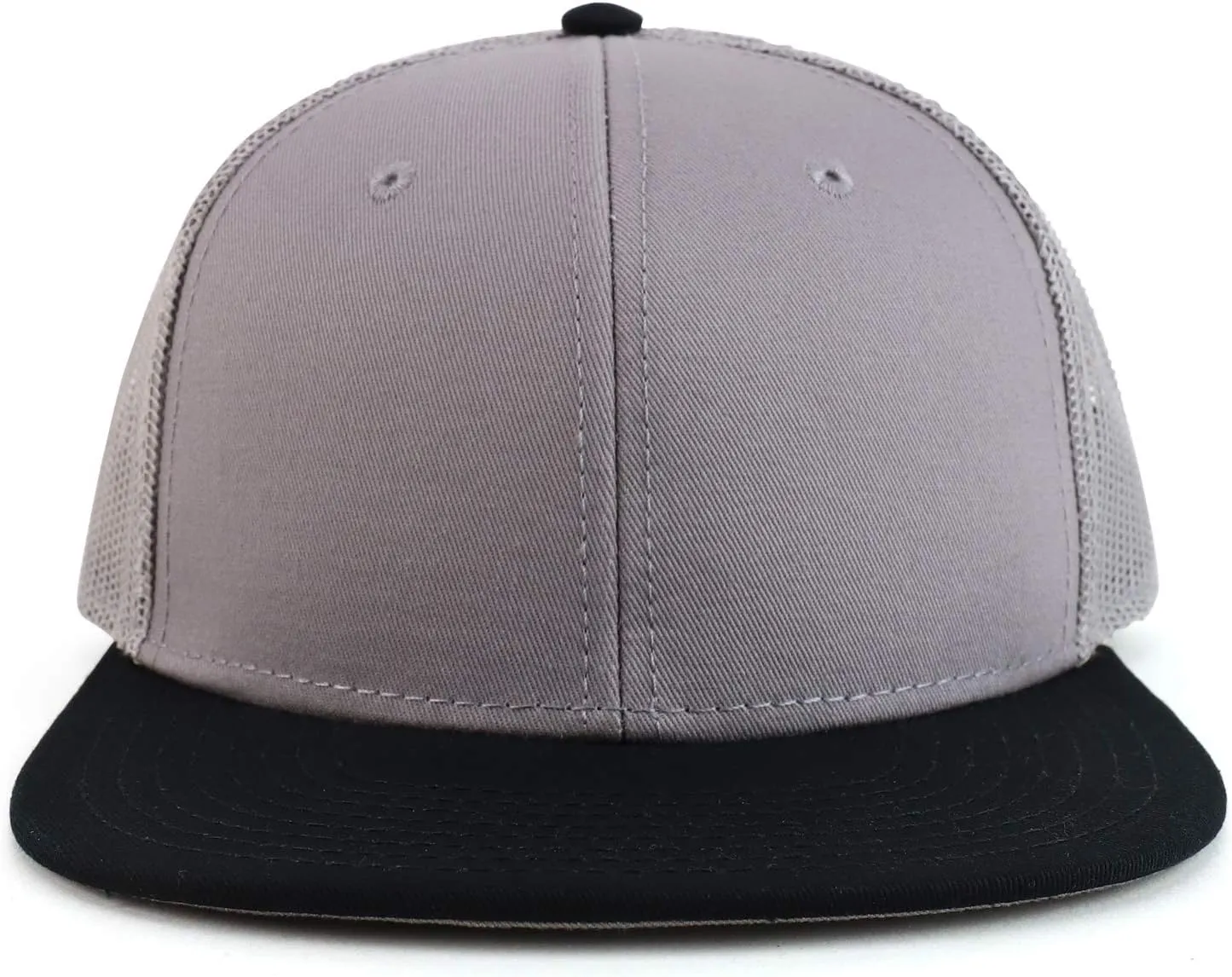 Oversize XXL Blank Flatbill Mesh Snapback Cap