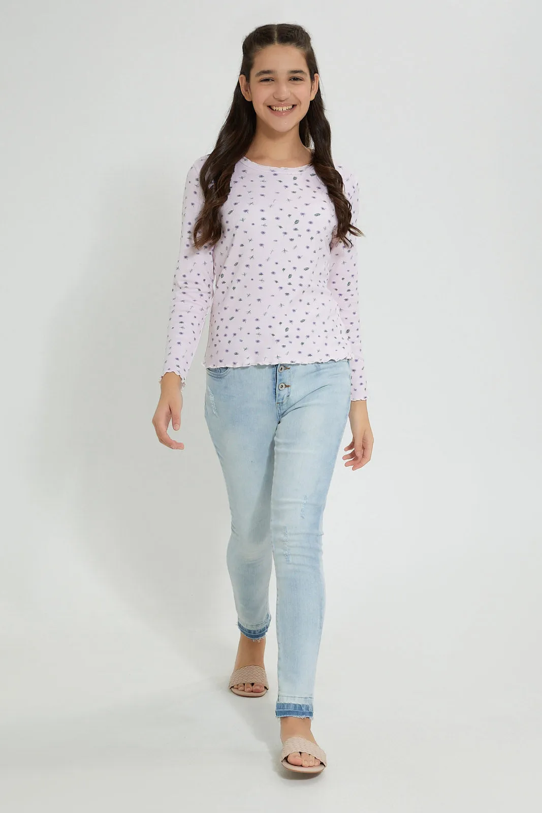 Pink Ruffled Top