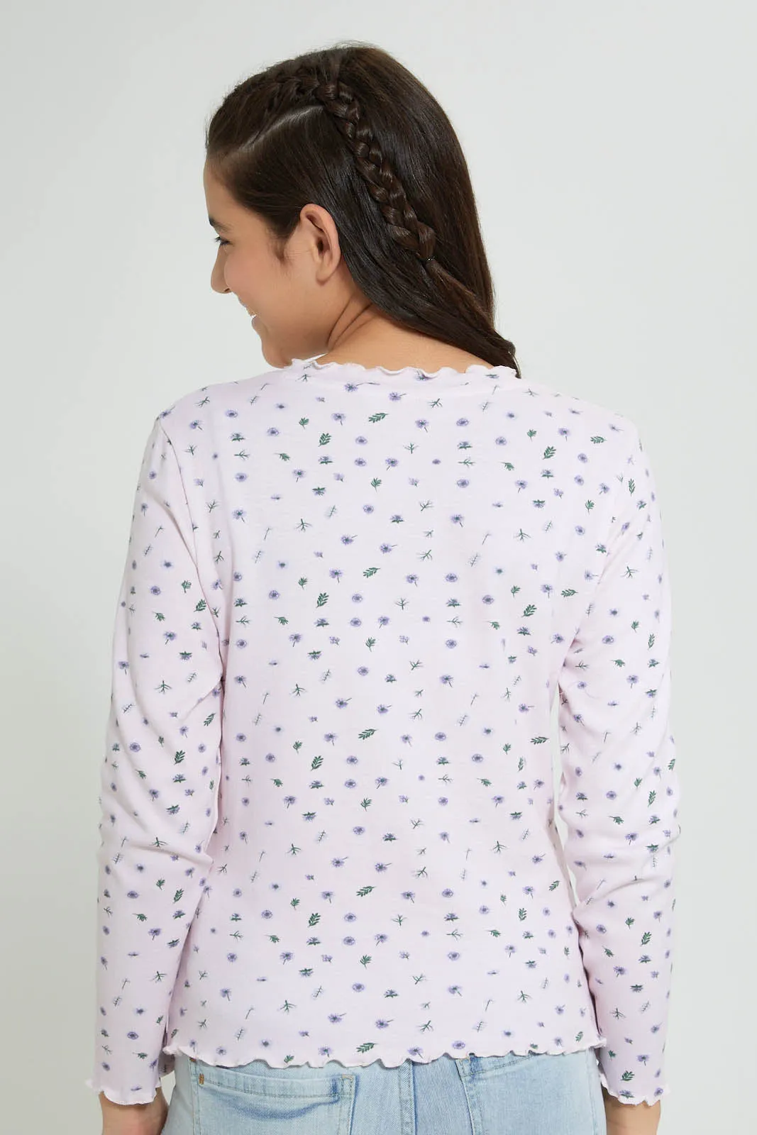Pink Ruffled Top