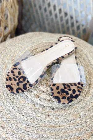Poolside Retreat Sandals: Leopard/Clear
