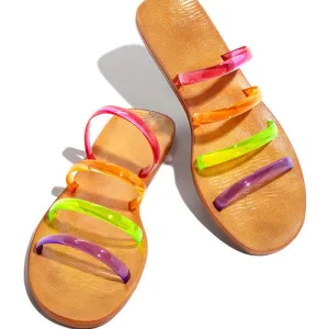 Rainbow Jelly Sandals