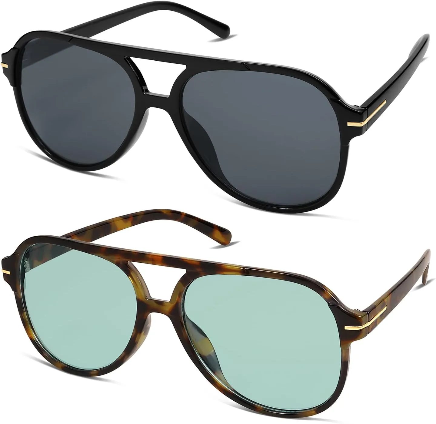 Retro Trendy Square Aviator Sunglasses Womens Mens 70s Classic Vintage Oversized Sun Glasses AR82174