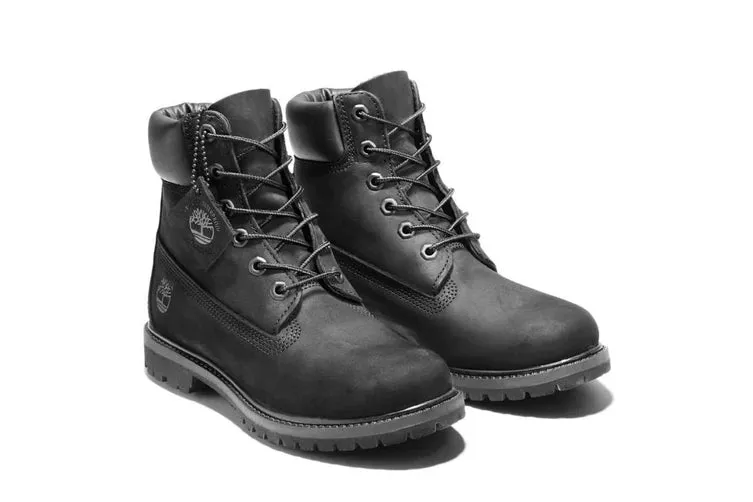 TIMBERLAND 6-INCH PREMIUM WATERPROOF BOOT  -  WOMEN - BLACK NUBUCK