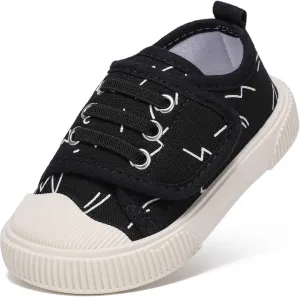 Toddler Boys and Girls Sneakers for Baby Kids Canvas Shoes Lightweight Slip on Walking Shoes