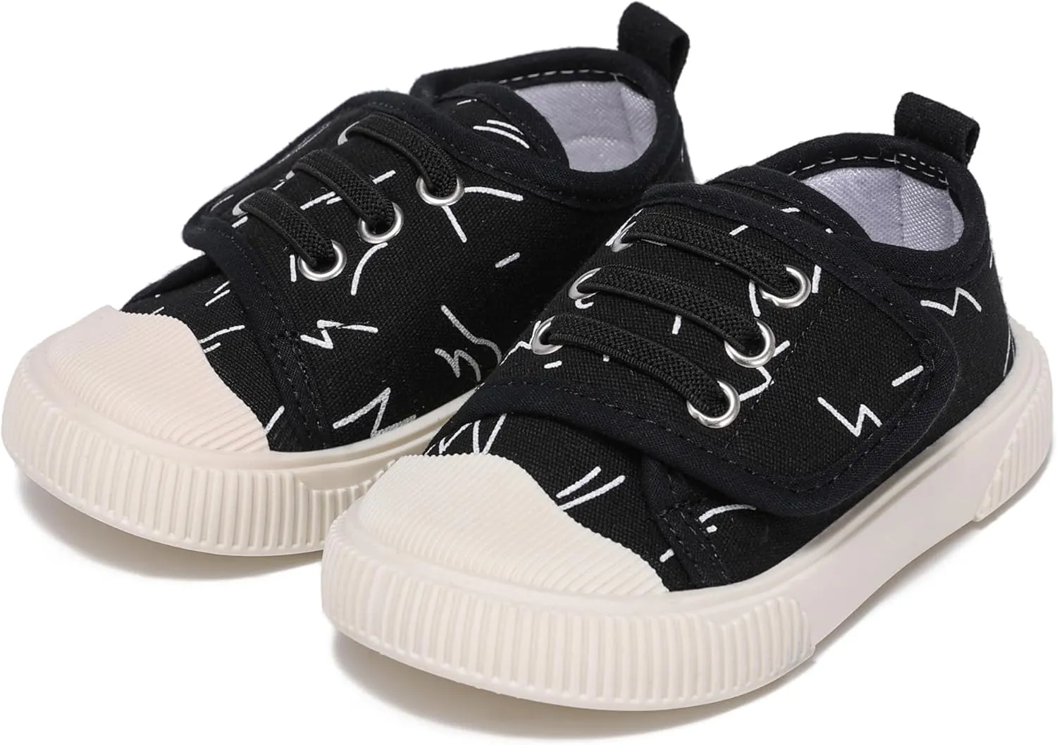 Toddler Boys and Girls Sneakers for Baby Kids Canvas Shoes Lightweight Slip on Walking Shoes