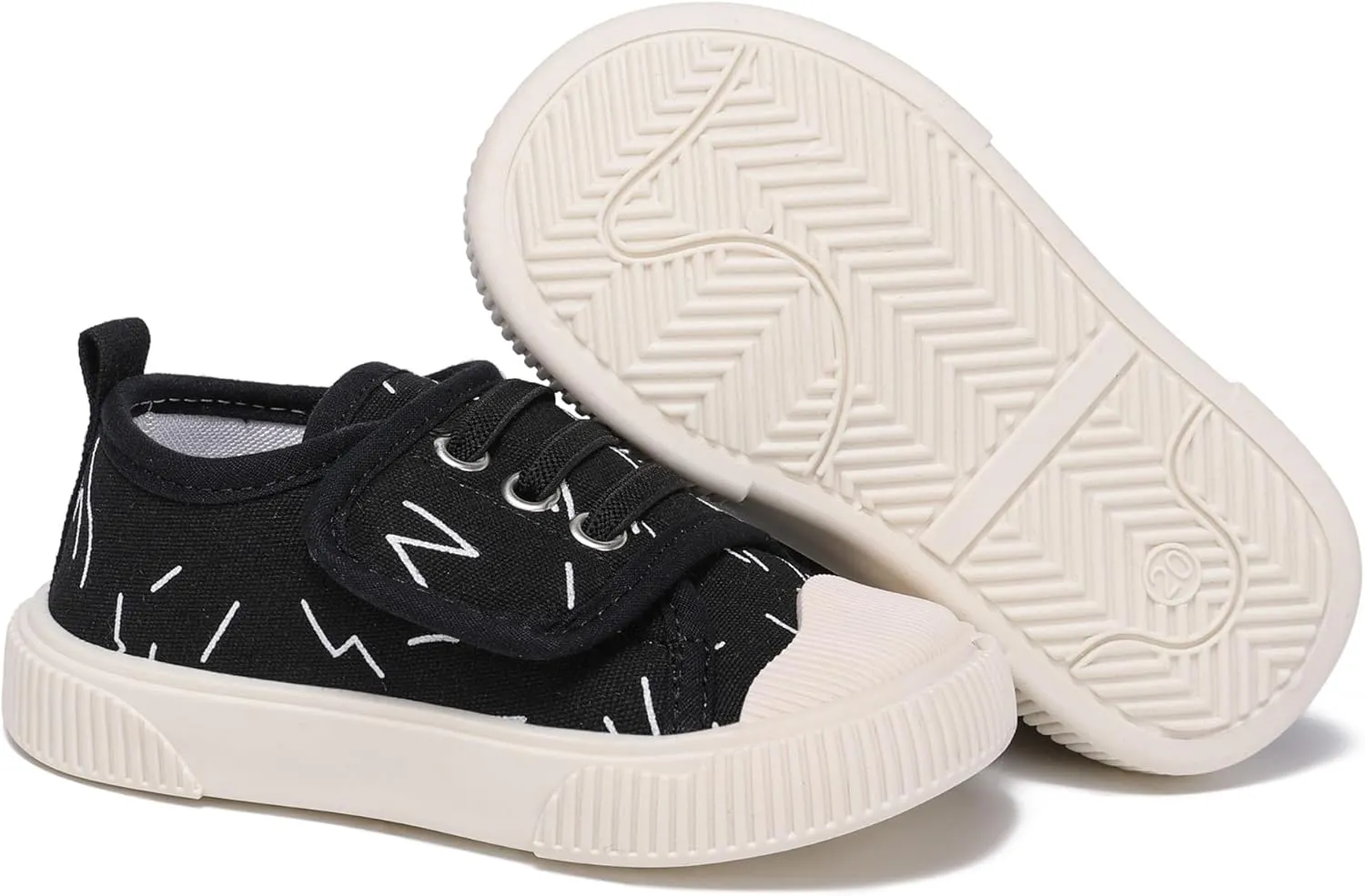 Toddler Boys and Girls Sneakers for Baby Kids Canvas Shoes Lightweight Slip on Walking Shoes