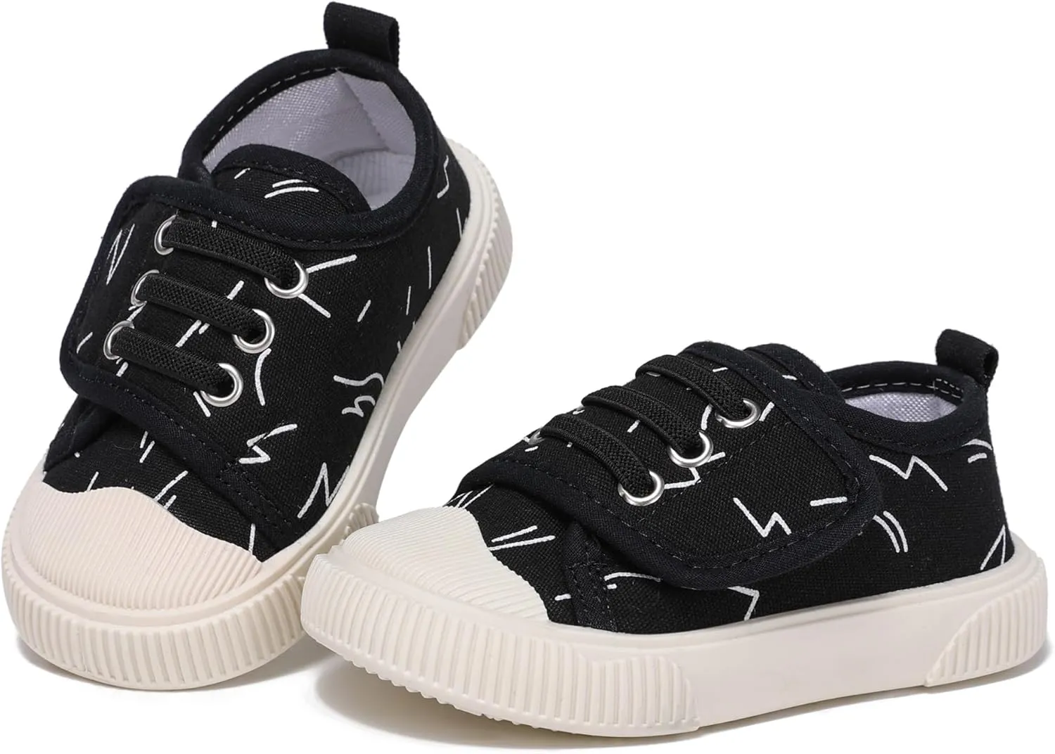 Toddler Boys and Girls Sneakers for Baby Kids Canvas Shoes Lightweight Slip on Walking Shoes