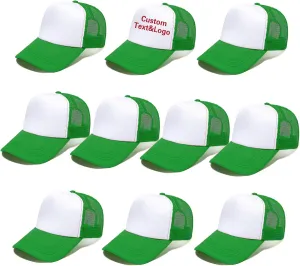 Ultrafun 10 Pack Trucker Hat Mesh Sublimation Blank Hats Adjustable Baseball Caps Hats for Men Women