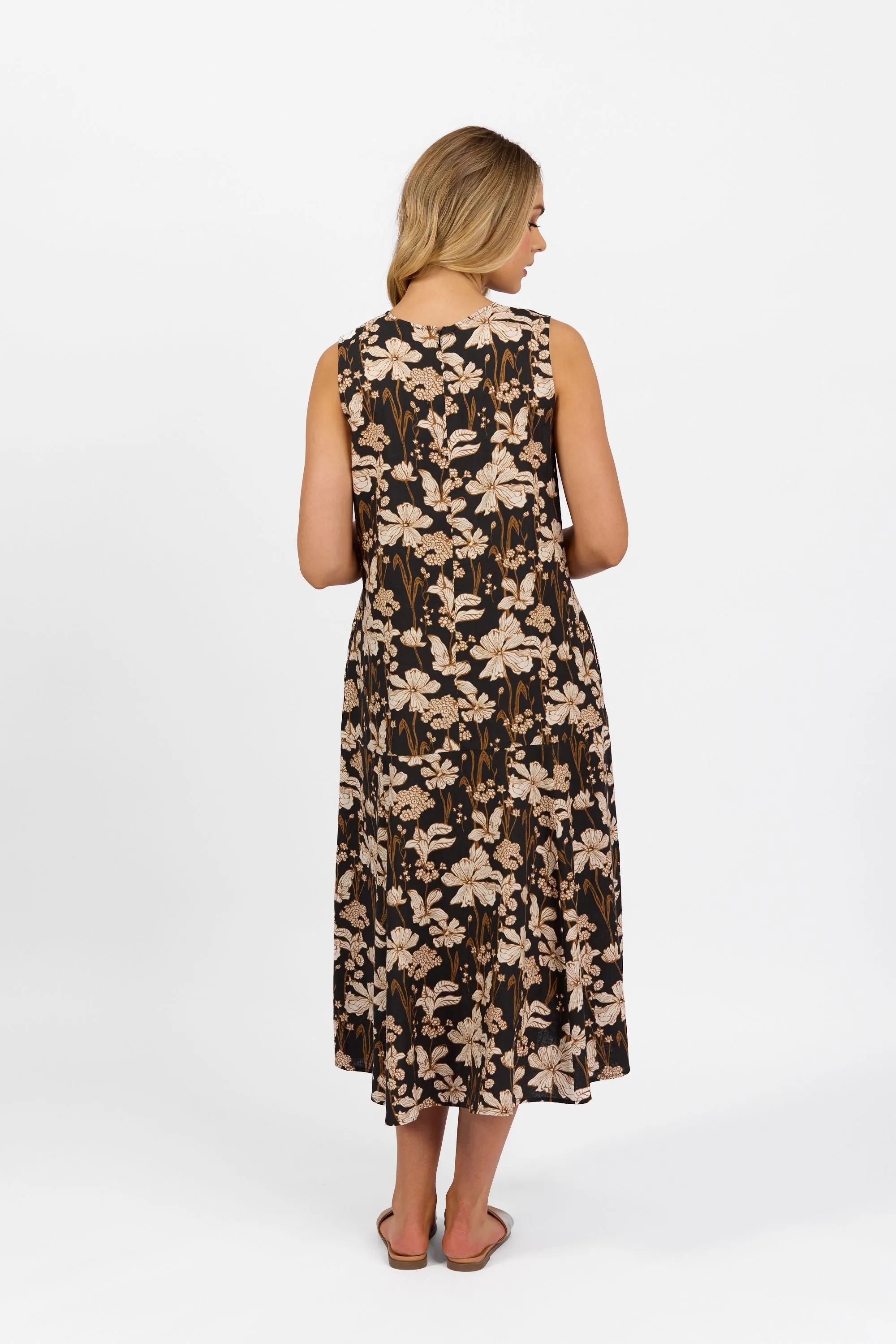 Vassalli - Printed Long Sleeveless Dress-Roma