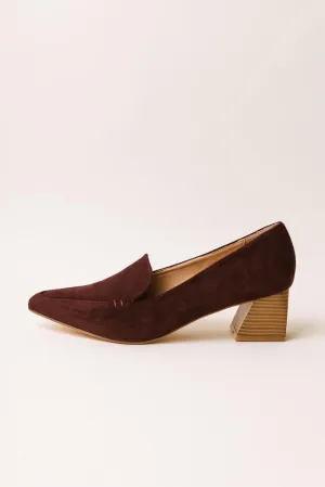 Viv Heeled Loafers in Burgundy
