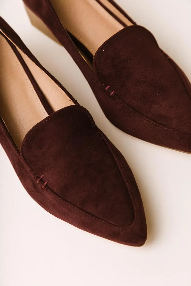 Viv Heeled Loafers in Burgundy