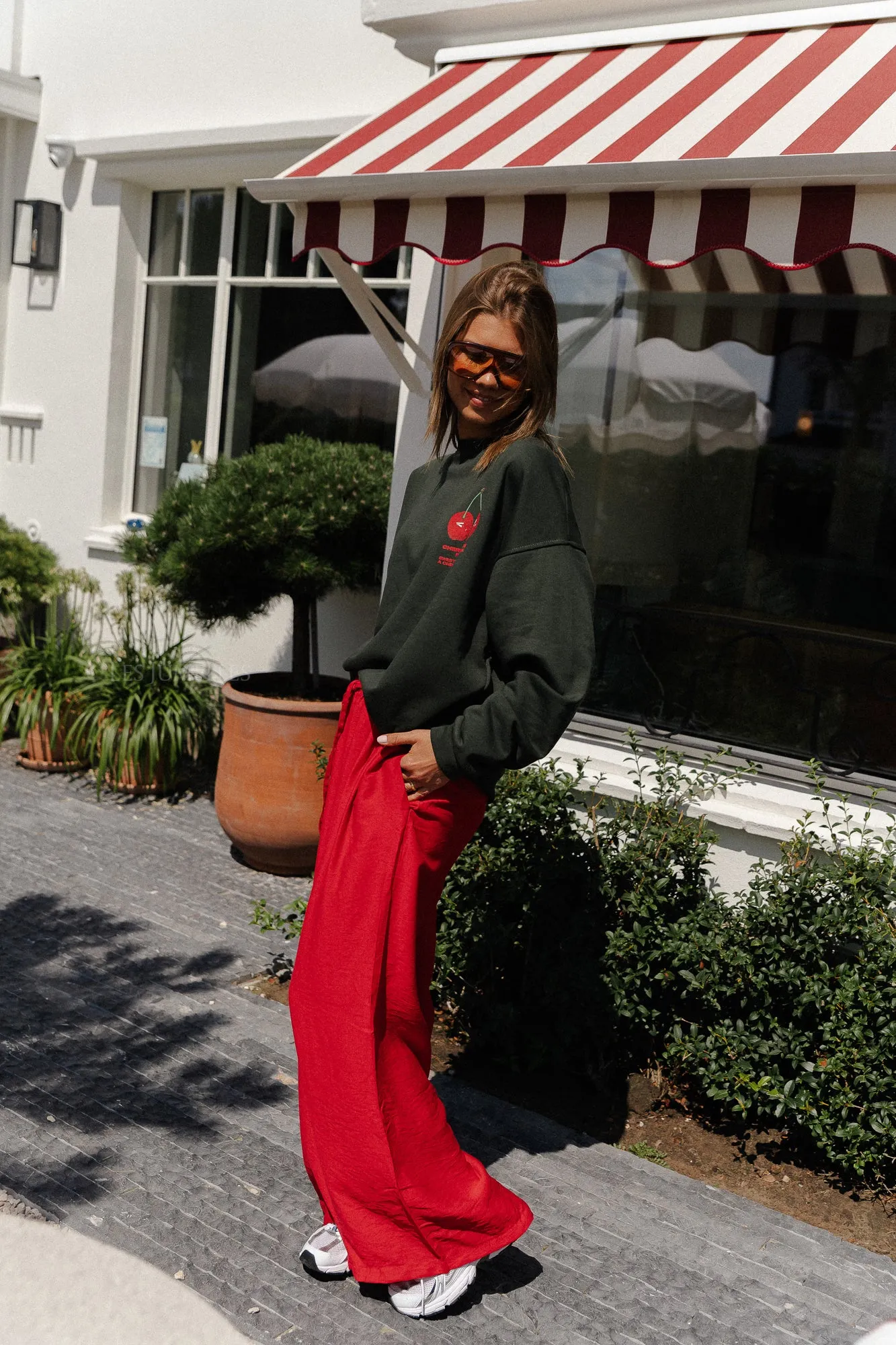 Wallis wide pants red