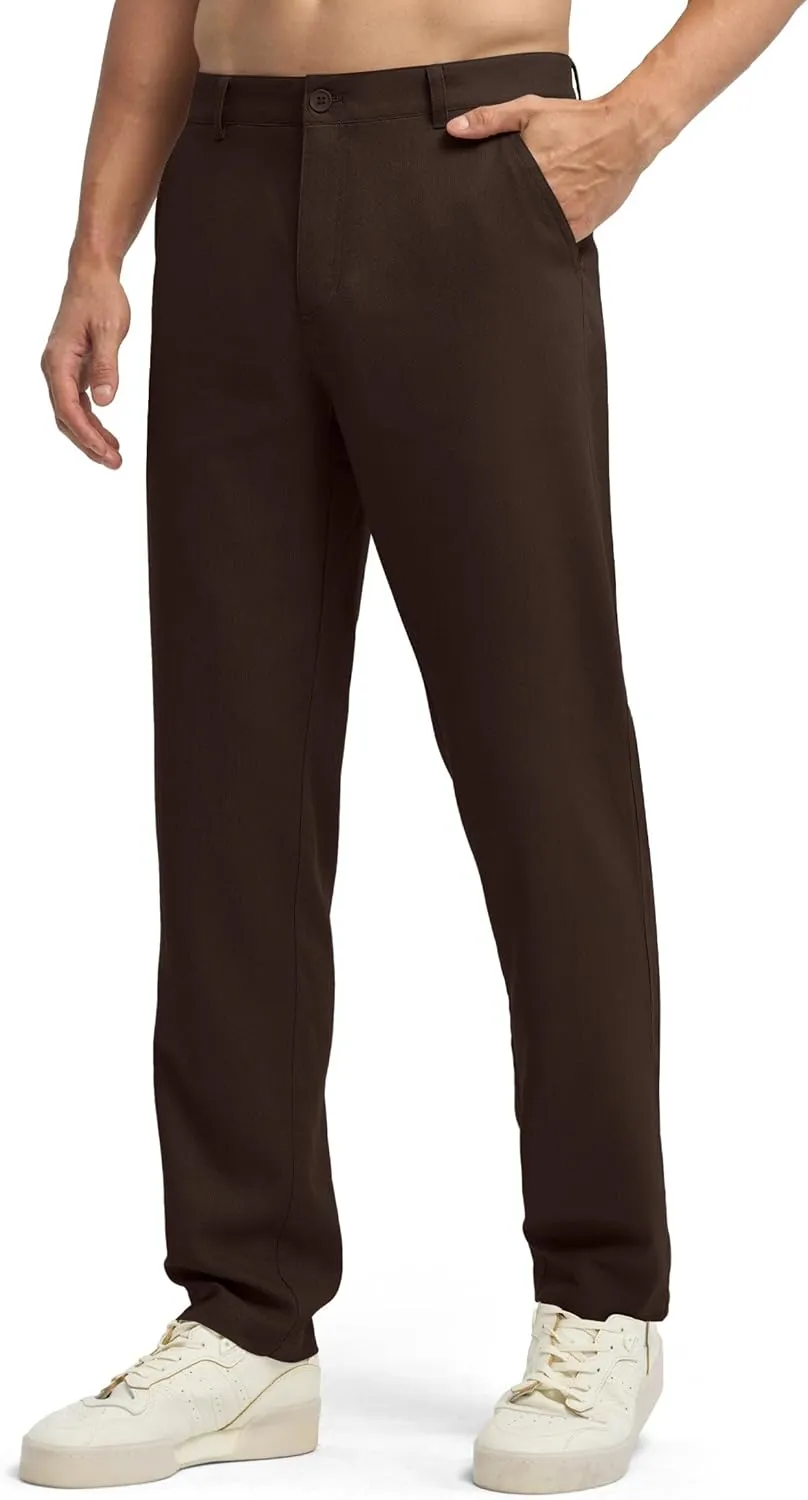 Willit Men's Linen Pants Casual Linen Dress Pants Beach Summer Lightweight Trousers 28" 30" 32"