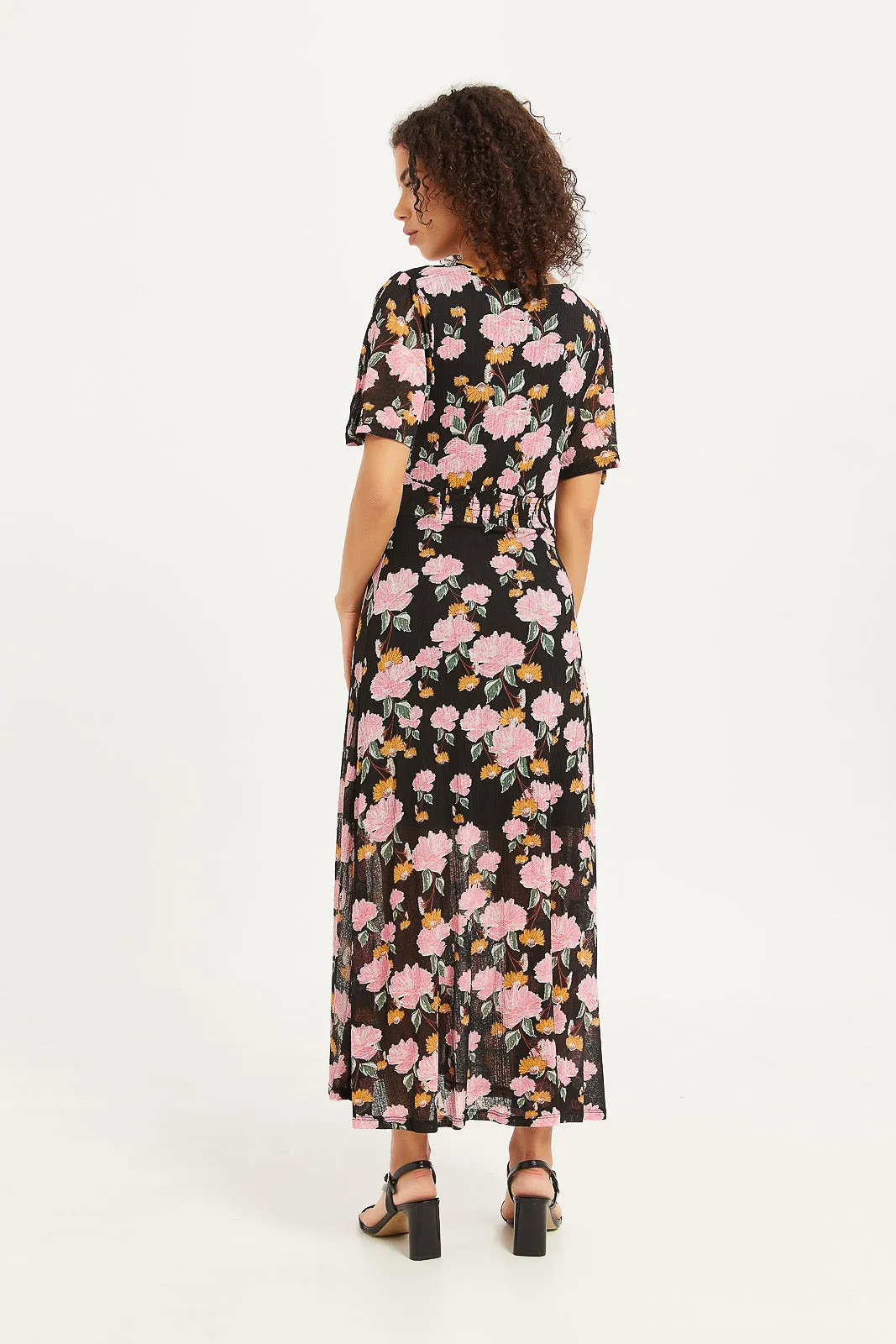 Women Black Printed Maxi Dress