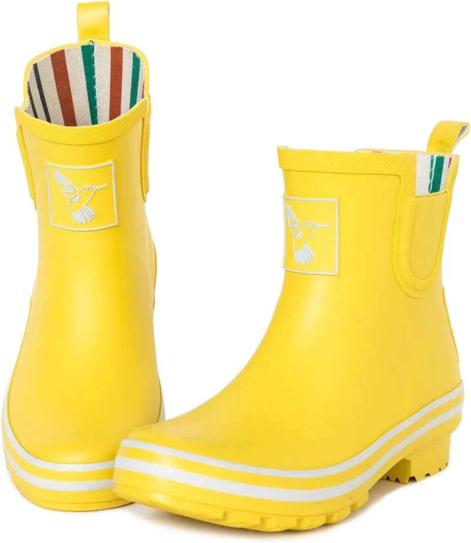Women's Rain Boot Ankle Boots Meadow Wellies Garden Boot UK Brand