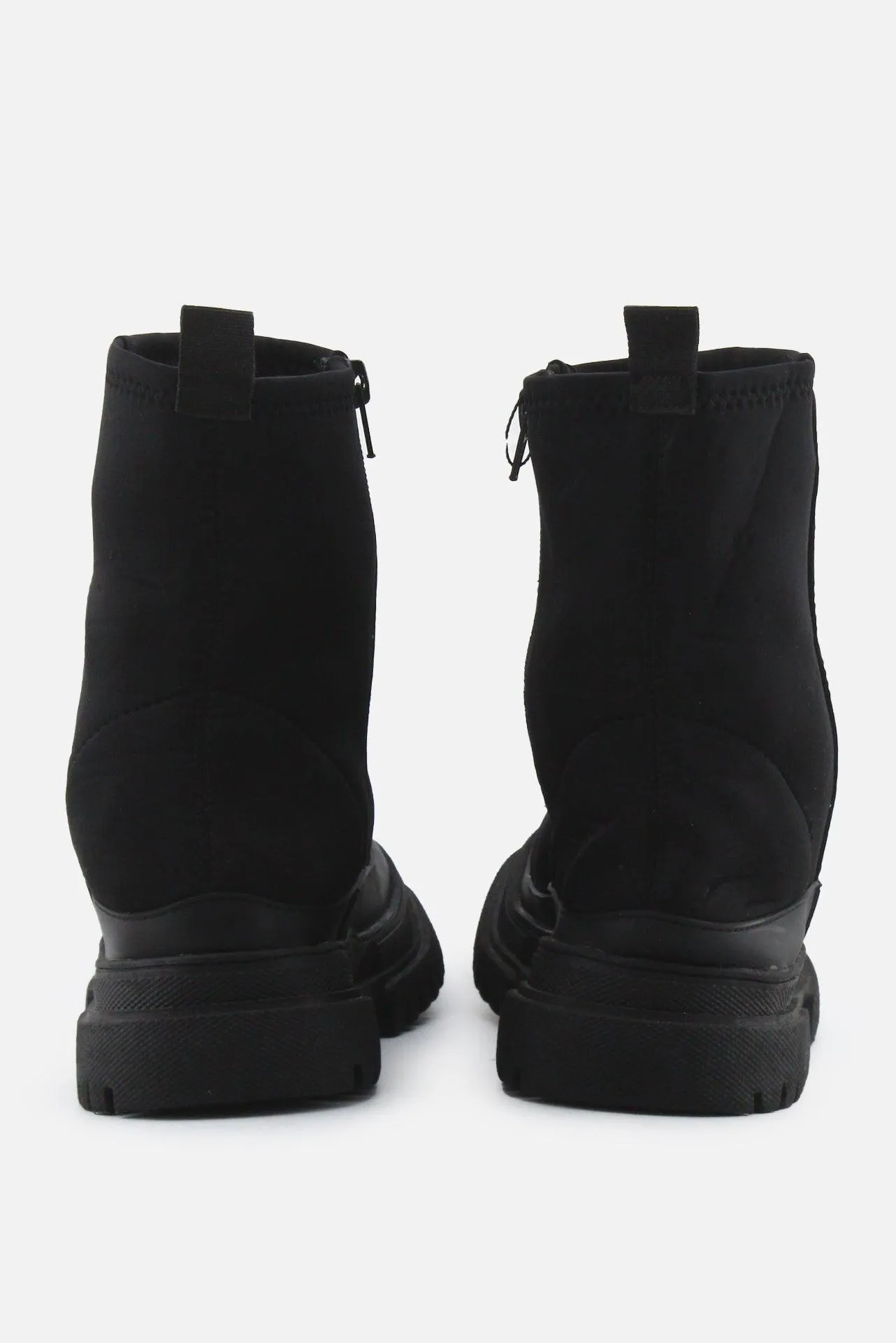 Zara Zipper Chelsea Ankle Boots | Textile